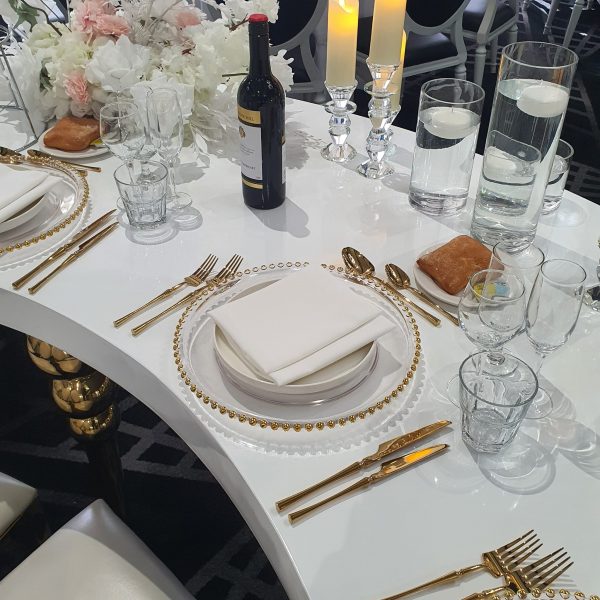 Gold Cutlery Set - 6 Piece - Ivory Heart