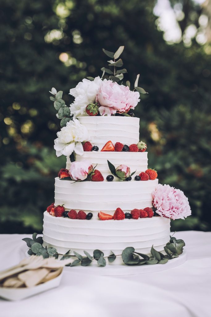 fruity wedding cake