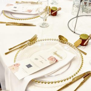 Gold Bead Charger Plate